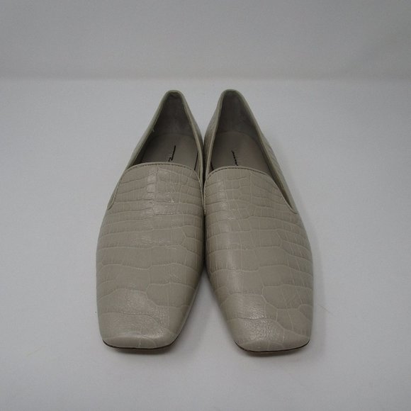 Vince Clark Square-Toe Croc-Embossed Leather Loafers 6.5 NWT - Picture 2 of 7